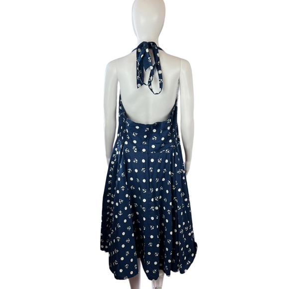 Hell Bunny Vixen Marina Sailor Halter Pin Up Dress - Picture 4 of 14